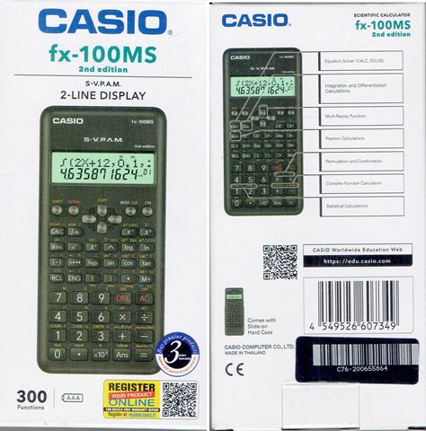 Casio FX100MS Scientific Calculator 300 Functions 